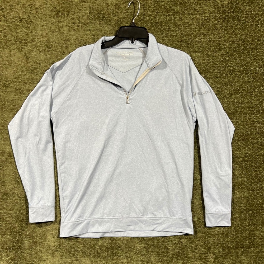 Holderness & Bourne Pullover Mens M Gray The Westland Tailored Fit Quarter Zip